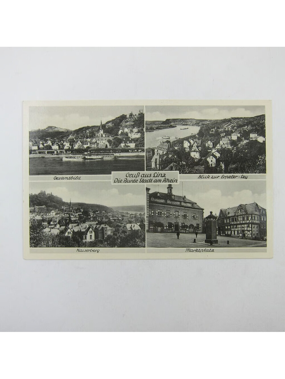 Postcard Linz Austria Erpeler Ley, Kaiserberg & Marketplace Antique Unposted